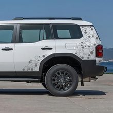 Toyota Land Cruiser Six-knot Honeycomb Side Doors Rear Decals Vinyl Stickers Graphic 3