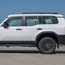 Toyota Land Cruiser Topographic Window Side Decals Vinyl Stickers Graphic 3