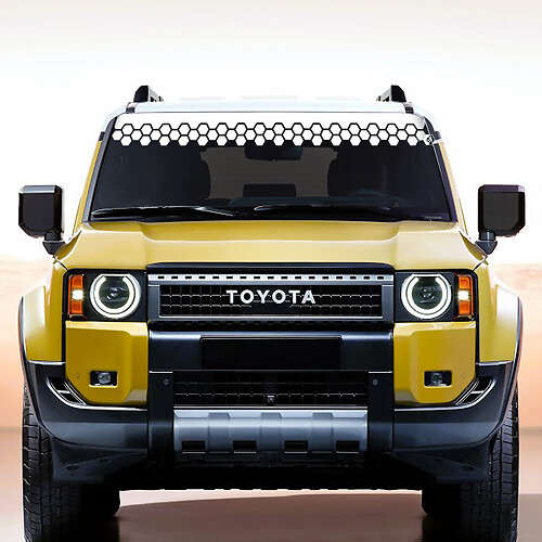 Toyota Land Cruiser Windshield Decal Honeycomb Vinyl Stickers Graphic 1