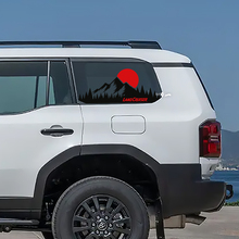 Toyota Land Cruiser Topographic Window Side Mountain Sunset Decals Vinyl Stickers Graphic 3