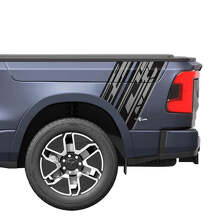 Rear Side Rocker Truck Stripes Vinyl Decals Stickers Graphics for Dodge Ram 1500 REV 2