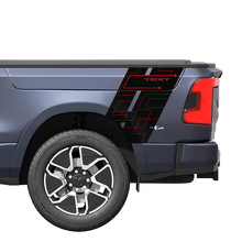 Geometric Style Rear Fender Stripes Vinyl Decals Kit for Dodge Ram 1500 REV_2