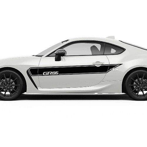 GR86 Logo Doors Side Accents Racing Stripes Graphics Decals Stickers For Toyota GR86 