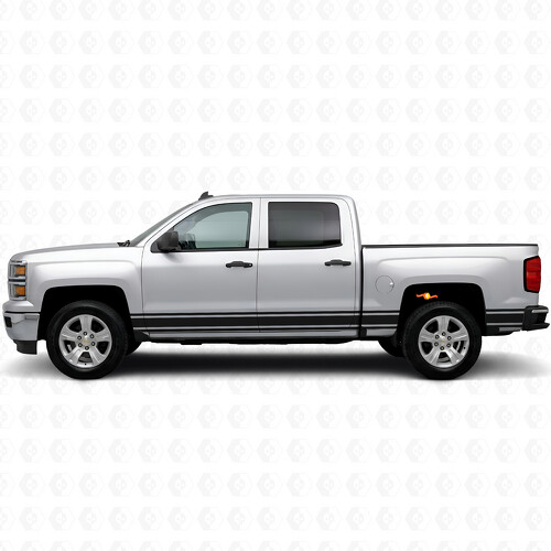 Slim Accent Door & Bedside Vinyl Stripes for Chevrolet Silverado 1500 K2XX 2014-2019_1