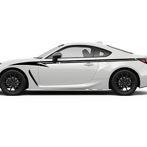 Toyota GR86 full body Side Accents Stripes Graphics Decals Stickers