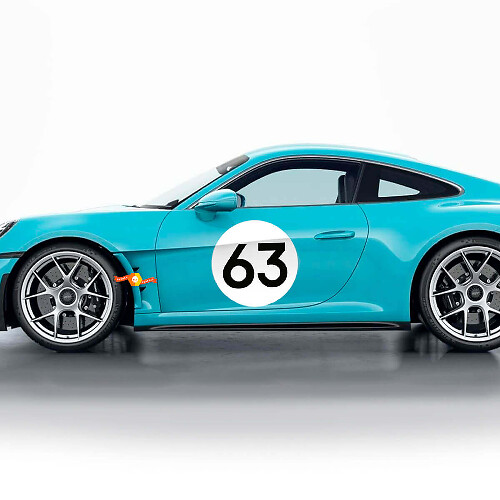 Porsche 911 2023 Side Doors S/T Style Kit Decal Sticker 60th anniversary 2