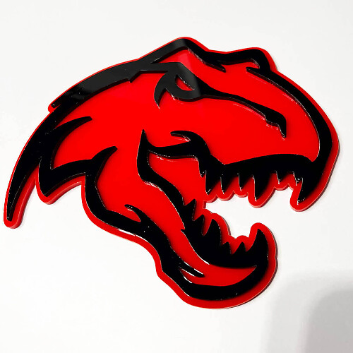 Dinosaur T-Rex TRX 3D Badge - Custom Fender Grille Tailgate Badges Emblem