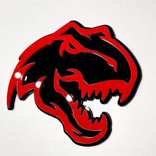 Dinosaur T-Rex TRX 3D Badge - Custom Fender Grille Tailgate Badges Emblem 2