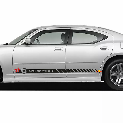 Custom Strobe Door Side Stripes Vinyl Decal Kit for Dodge Charger
