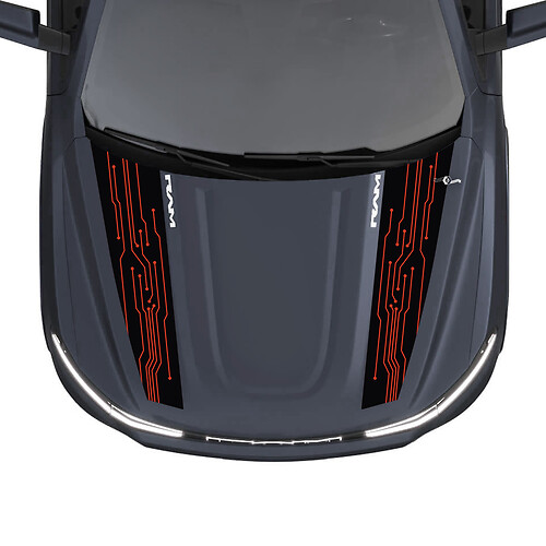 Hood Stripes for Dodge RAM 1500 REV Vinyl Decals Stickers Graphics
