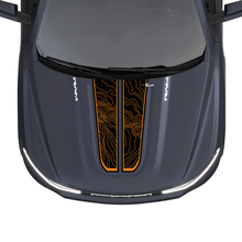 Hood Dual Stripes Topographic map for Dodge RAM 1500 REV Vinyl Decals Stickers Graphics 2