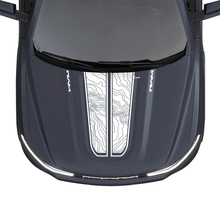 Hood Dual Stripes Topographic map for Dodge RAM 1500 REV Vinyl Decals Stickers Graphics 3