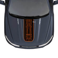 Custom Techno Style Hood Stripe Vinyl Decal for Dodge Ram 1500 REV_2