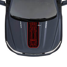 Custom Techno Style Hood Stripe Vinyl Decal for Dodge Ram 1500 REV_3