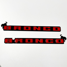 Bronco Fender Front Grille Badges Tailgate Emblem 3D Badge Black vs Red 5