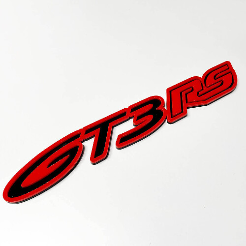 GT3 RS 3D Badge – Custom Fender Tailgate Front Grille Badges Emblem 2 for Porsche GT3 RS