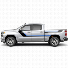Sweeping Upper Accent Door & Bedside Vinyl Stripes for Chevrolet Silverado 1500 T1XX 2019-2026_3