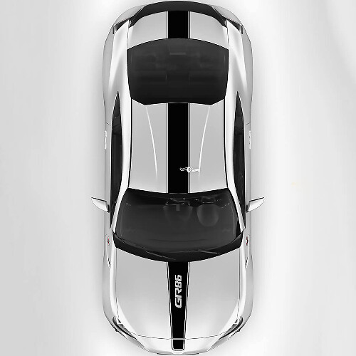 GR86 Logo Hood Roof Trunk Stripes Vinyl Decals Kit For Toyota GR86