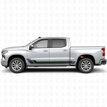Angular Outline Door & Rocker Panel Vinyl Stripes for Chevrolet Silverado 1500 T1XX 2019-2026_3