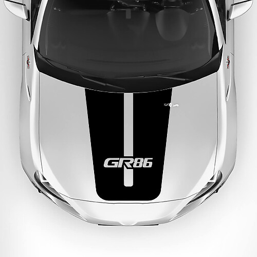 GR86 Logo Racing Style Hood Vinyl Decal Sticker for Toyota GR86