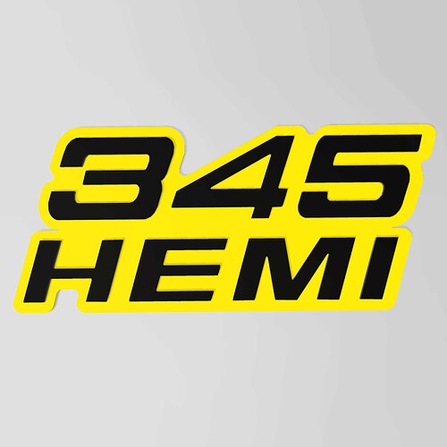 345 Hemi 3D Badge - Custom Fender Grille Tailgate Badges Emblem 1