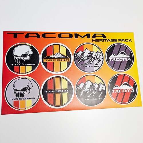 Tacoma Heritage Retro Vintage Old Style Sticker Pack Decals Graphics Racing Stripes fot Toyota