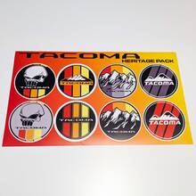 Tacoma Heritage Retro Vintage Old Style Sticker Pack Decals Graphics Racing Stripes fot Toyota 4