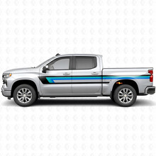 Retro Upper Beltline Door & Bedside Vinyl Stripes for Chevrolet Silverado 1500 T1XX 2019-2026_2