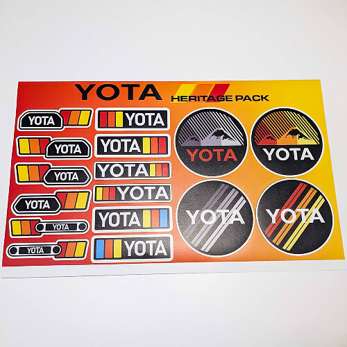 Yota Heritage Retro Vintage Old Style Sticker Pack Decals Graphics for Toyota 1