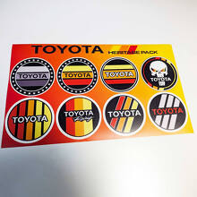 Toyota Heritage Retro Vintage Old Style Sticker Pack Decals Graphics 2 4