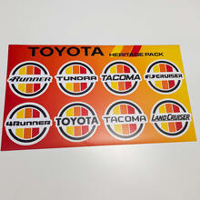 Toyota Models Heritage Retro Vintage Old Style Sticker Pack Decals Graphics 2