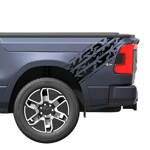 Bed Side Stripes Vinyl Decals Stickers Graphics Dodge RAM 1500 REV