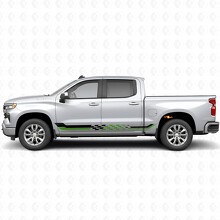 Checkered Racing Door & Rocker Panel Vinyl Stripes for Chevrolet Silverado 1500 T1XX 2019-2026_4