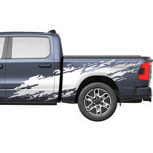 Splash Side Doors Truck Vinyl Decals Stickers Graphics for Dodge Ram 1500 REV 2
