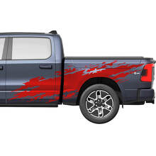Splash Side Doors Truck Vinyl Decals Stickers Graphics for Dodge Ram 1500 REV 3
