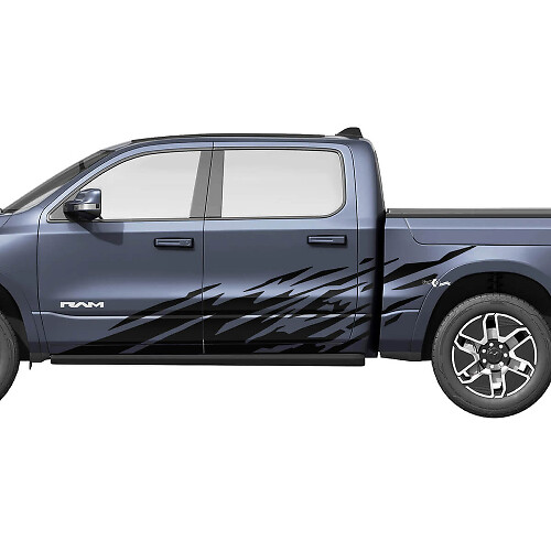 Splash Side Doors Truck Vinyl Decals Stickers Graphics for Dodge Ram 1500 REV #2