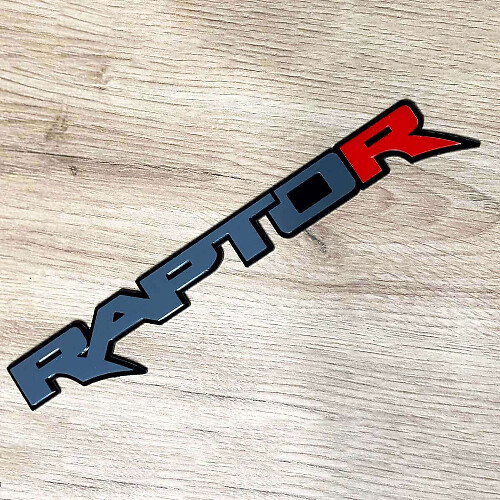 Power Truck Red R 3D Fender and Tailgate Badge Emblem