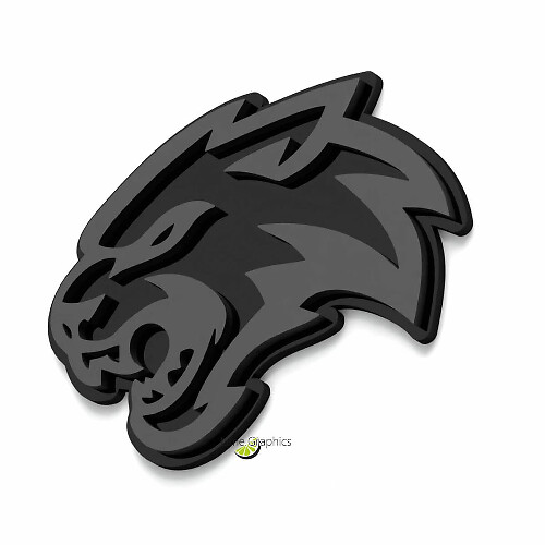 Custom 3D Badge WildCat Fender Badges Tailgate Emblem Front Grille Badge for Dodge like