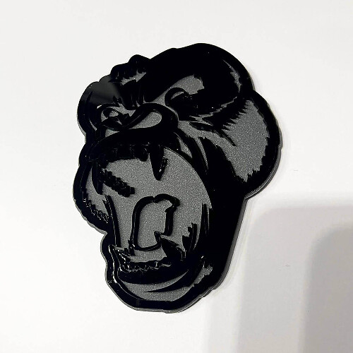 Custom 3D Badge Angry Gorilla Fender Tailgate Front Grille Badges Emblem 1