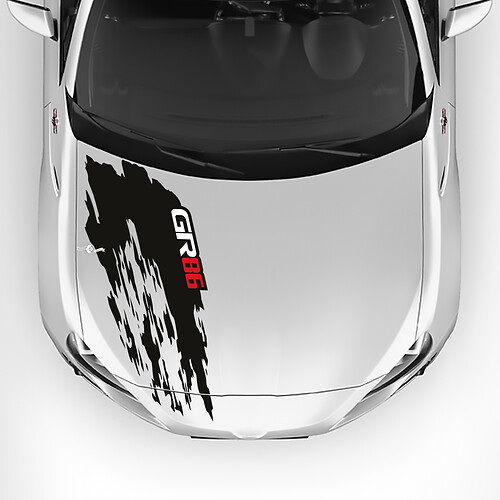 Toyota GR86 Hood Racing Splash Graphics Decals Stickers 1