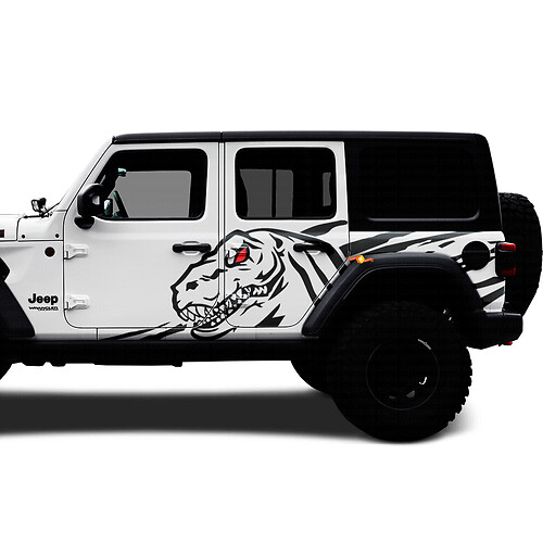Jeep Wrangler T-Rex Side Splash Vinyl decal sticker Graphics kit