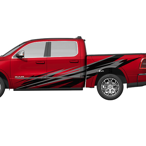 Splash Camo Side Doors Truck Vinyl Decals Stickers Graphics for Dodge RAM 1500 REV