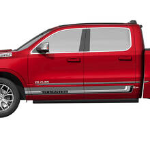 Side Rocker Heritage Panel Stripes Vinyl Decals Stickers Graphics for Dodge RAM 1500 TUNGSTEN 2