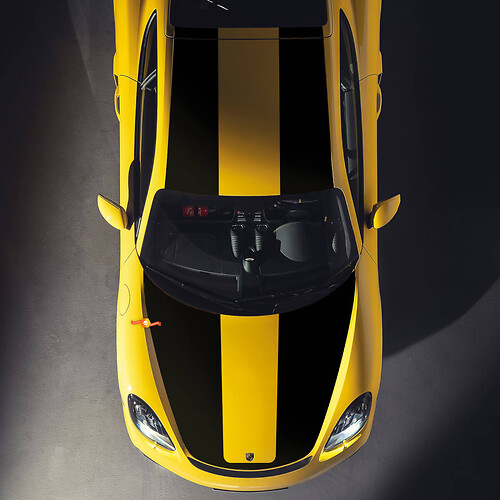 Porsche Cayman GT4 Hood Roof Decals Stickers Wrap Graphics