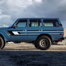 Retro Stripes Side doors Vinyl Decals Stickers for 1988 Toyota Land Cruiser 2