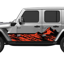 Camo Mountains Side Doors Vinyl Decal Sticker for Jeep Wrangler 2