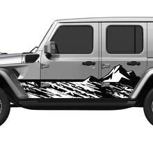 Camo Mountains Side Doors Vinyl Decal Sticker for Jeep Wrangler 3
