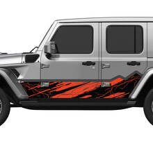 Camo Mountains Lightning Side Doors Vinyl Decal Sticker for Jeep Wrangler 2