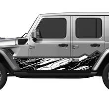 Camo Mountains Lightning Side Doors Vinyl Decal Sticker for Jeep Wrangler 3