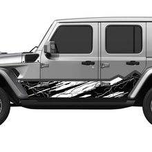 Camo Mountains Lightning Wrap Side Doors Vinyl decal sticker fit Jeep Wrangler 3